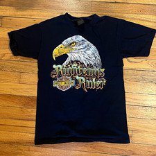 Harley-Davidson Righteous Ruler 3d emblem shirt size MEDIUM  picture