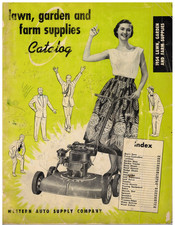 VINTAGE 1954 WESTERN AUTO LAWN MOWER CATALOG ROTARY/RIDING/PUSH/ENGINES/TOOLS++ picture