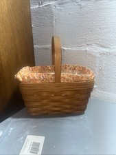 Longaberger 1993 Spring Basket, Utensil Protector & NIP Candy Corn Liner picture