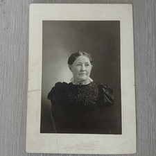Antique ​1898 Sarah Upham Cabinet Card Photo Governor Wife Marshfield Wisconsin picture