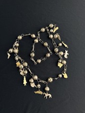 1960s Mexican Milagros Wedding Endless Necklace, Vintage Charms, Traditional picture