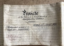 1872 Last Will and Testament Probate of Theophilus Davis Newport Mon picture