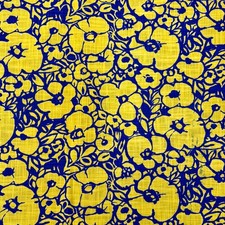 12 YDS - Vintage 1960s Poppy Linen Fabric | 44.5