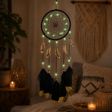 Dream Catchers Handmade Feather Home Wall Decoration Black picture