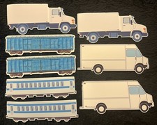 Blank Graffiti Stickers -Vinyl 8 Pack XL - Trains Trucks  picture