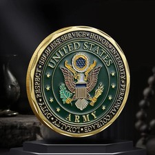 US Army Military Challenge Coin Veterans Memorial Souvenir Collectible Gift picture