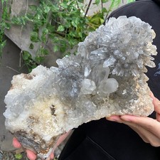 6lb Natural Clear White Quartz Crystal Cluster Rough Healing Specimen picture