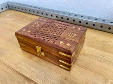 Handmade Beautiful Wooden Small Jewellery Box for Women Jewel Organizer Carving picture