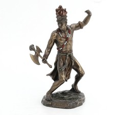 African God of Lightning and War Chango Shango Statue Voodoo Santeria, Bronze picture