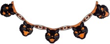 VINTAGE RETRO design 1948 HALLOWEEN BEISTLE garland STREAMER 4 FT picture