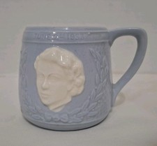 1953 QUEEN ELIZABETH II Coronation Mug KSP (RARE FIND BABY BLUE) picture