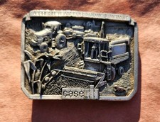 VTG 1985 Case IH Belt Buckle Fresh Team For todays Farmer Limited Edition Pewter picture
