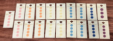 75 Vintage Streamline Plastic Buttons 2 Hole Pastel PINK BLUE PURPLE 19 Card Lot picture