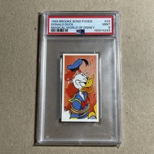 Donald Duck 1989 Brooke Bond Foods #24 Magical World Of Disney PSA 9 MINT picture