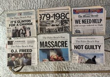 Historic Newspapers Clinton Election, O.J. Simpson, 9/11, Hurricane Andrew Lot picture