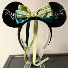 Disney Parks Frozen Anna Fantasy Springs Green Minnie Mouse Ear Headband NWT picture