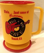 Vintage, VERY RARE,  1986 McDonald's Travel Mug, McRock & Roll Cafe - BRAND NEW picture