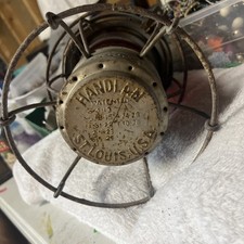 Vintage Handlan Railroad Lantern St. Louis USA Red Globe picture