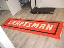 Vintage Sears CRAFTSMAN Heavy Duty Vinyl Outdoor Store sign 8' X 2' Read picture