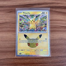 PIKACHU 040/128 HOLO PIKACHU RARE ME: 30TH CELEBRATION POKEMON NM picture