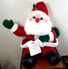 Vintage 1993 INTERNATIONAL SILVER CO Plush Santa Claus Puffy Parachute Christmas picture