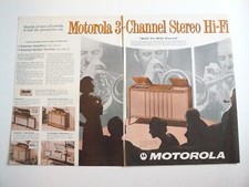 1959 Motorola 3-channel Stereo Hi-Fi Radio Phonograph Console 2-page Print Ad 2 picture