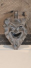 Vintage Athens Greece Terracotta Satyr Pan Ceramic Figural Bearded Oil Lamp picture