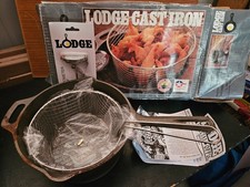 nos Vintage LODGE Cast Iron 5 Qt. Pot With Handle & Double Spout 5SP USA picture