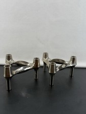 Fritz Nagel Vintage Modular Candle Holders Chrome Tripod Stacking Germany 2 Lot picture