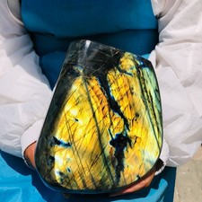 6.93LB Labradorite Freeform Natural Flash blue‑rainbow Crystal Healing Ornamen picture