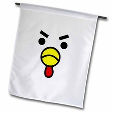 3Drose Fl571352 Cute Angry Chicken Face Garden Flag 18 X 27 Fl_57135_2 picture