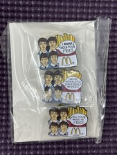 Rare McDonalds Pin Set  1997-99 THE BEATLES - I Wanna Hold Your Fries - European picture