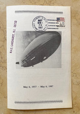 50TH ANNIV. of HINDENBURG DISASTER & PRESENTATION of SITE PLAQUE MAY '87 PROGRAM picture