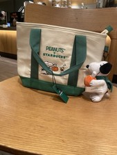 RARE SOLD OUT Starbucks x Peanuts Snoopy Great Pumpkin Tote Bag + Plush  picture