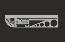 Engineer Stencil Ruler (Drafting / Design / Technical Drawing Template) - Black picture