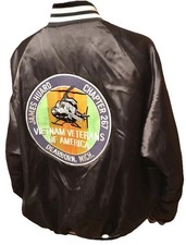 Vietnam Vet Large Black Satin Jacket Veterans Of America Chapter 267 Patriotic picture