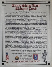 MC-NICE: ARMY Airborne Creed Paratrooper PERSONALIZED picture