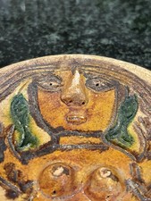 Vintage Dolores Porras Mermaid Bowl Mexican Folk Art 6” Diameter picture