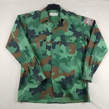 M89 Serbian Yugoslavia Military Summer Woodland Camo Jacket 22x27 Medium Balkan  picture