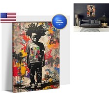 Meetmuses Graffiti Wall Art, Colorful Banksy Street Pop Canvas Wall Art Prints picture