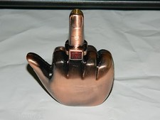 Bronze Talking Middle Finger Butane Jet Torch Lighter Saying F*** You USA Stock  picture