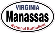 5x3 Oval Manassas National Battlefield Sticker Car Truck Vehicle Bumper Decal picture