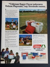 Coleman Super Oscar Cooler Magazine Ad 1983 Outdoors Family picture
