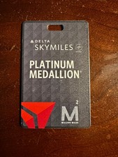 Delta Airlines Platinum Medallion Metal Luggage Tag picture