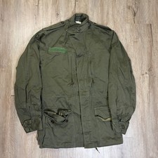 VTG French Army M-64 Field Jacket Olive Green Military Vintage 1968 picture