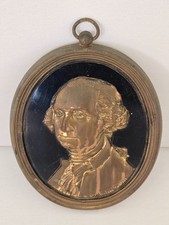 ANTIQUE 1932 ART METAL WORKS PRESIDENT GEORGE WASHINGTON BRASS Wall Plaque picture