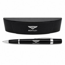 Bentley Luxury Ballpoint Pen w/ Case Black Silver Old UK Stock Gift Boxed picture