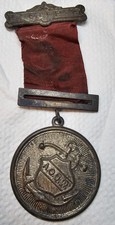 Antique C.H.P. A.O.U.W. Medal w/ Original Ribbon – Fraternal Order Vintage picture
