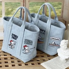 2025 New Starbucks Snoopy Tote Bag Shoulder Bag WHITE/GREEN Color-Free Shipping picture
