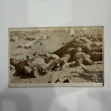 1913 W.H. HORNE RPPC #808 Mexican Revolution Ojinaga Battlefield Dead War Photo picture